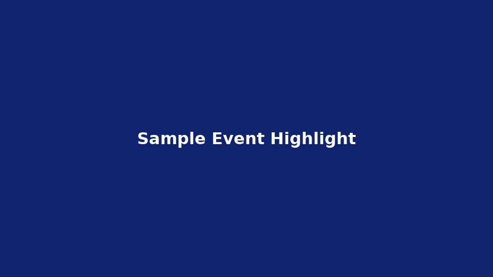 Sample event highlight video
